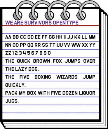 We Are Survivors Regular animated font preview