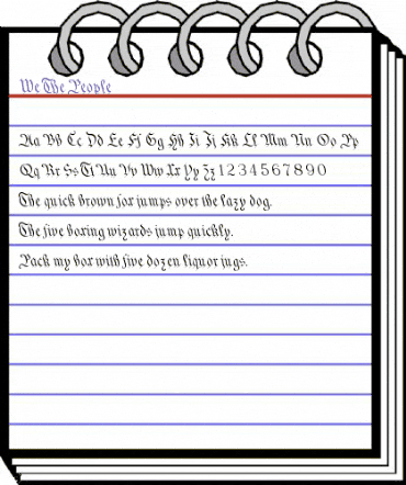 We The People Regular animated font preview