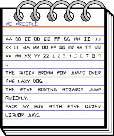 WE WRESTLE Regular animated font preview