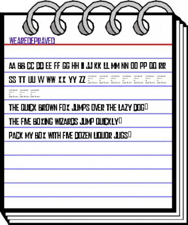 We are Depraved Regular animated font preview