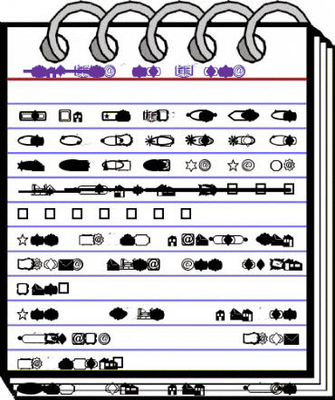 Web Design Dings Regular animated font preview