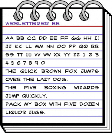 WebLetterer BB Regular animated font preview