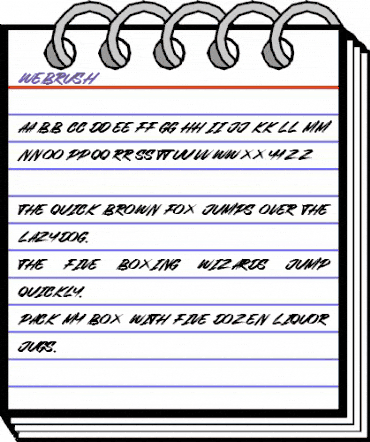 Webrush Regular animated font preview