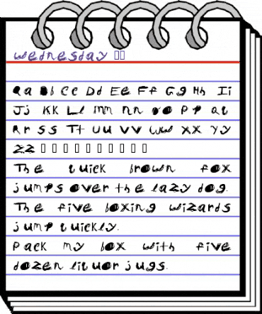 wednesday 74 animated font preview