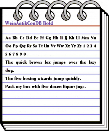 WeinAntikConDB Bold animated font preview