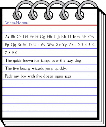 Weiss-Normal Regular animated font preview Weiss-Normal Regular animated font preview