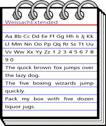 WeissachExtended Regular animated font preview