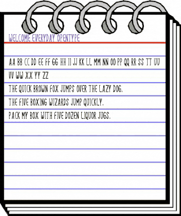 Welcome Everyday Regular animated font preview