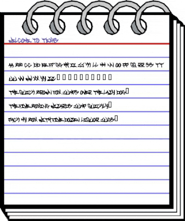 Welcome to Texas Regular animated font preview