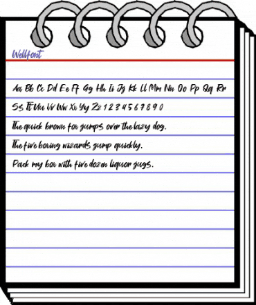 Wellfont Regular animated font preview
