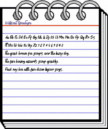 Wellfont Regular animated font preview