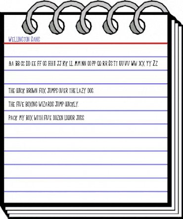 Wellington Sans Regular animated font preview