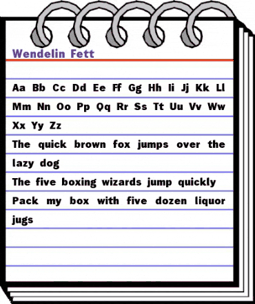 Wendelin Regular animated font preview
