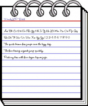 WendyLP Bold animated font preview