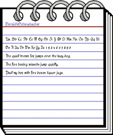 Wernicke Schwabacher Regular animated font preview