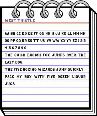 West Thistle Regular animated font preview