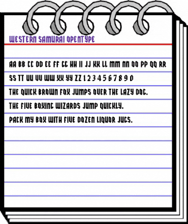 Western Samurai Regular animated font preview
