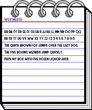 Westmeath Regular animated font preview