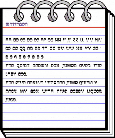 Wetware Regular animated font preview