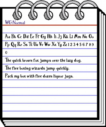 WG Normal animated font preview