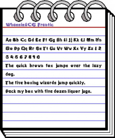 WhassisICG Regular animated font preview