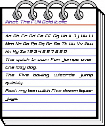 What The FUN Negreta cursiva animated font preview