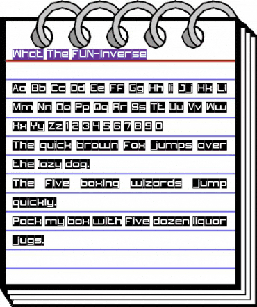 What The FUN-Inverse Normal animated font preview