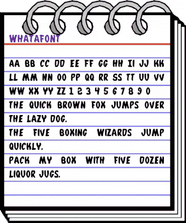 Whatafont Regular animated font preview