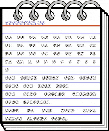WhatPossUse Regular animated font preview
