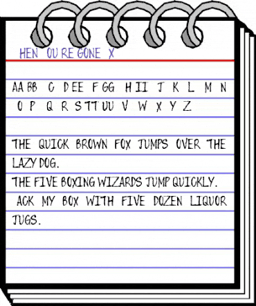 When You're Gone Regular animated font preview