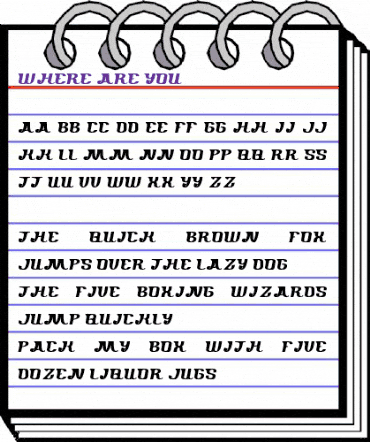where are you Regular animated font preview
