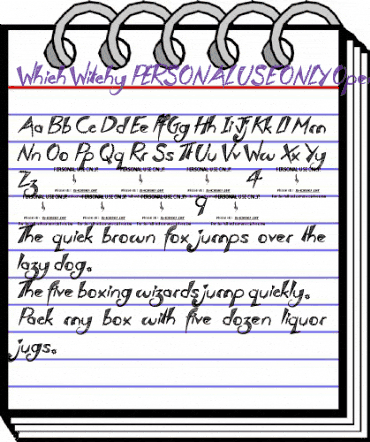Which Witchy? PERSONAL USE ONLY Regular animated font preview