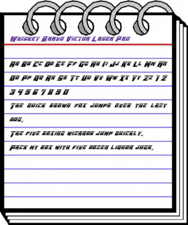 Whiskey Bravo Victor Laser Pro Regular animated font preview Whiskey Bravo Victor Laser Pro Regular animated font preview