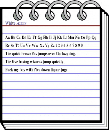 White Army Regular animated font preview White Army Regular animated font preview