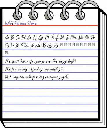 White Balance Demo Regular animated font preview