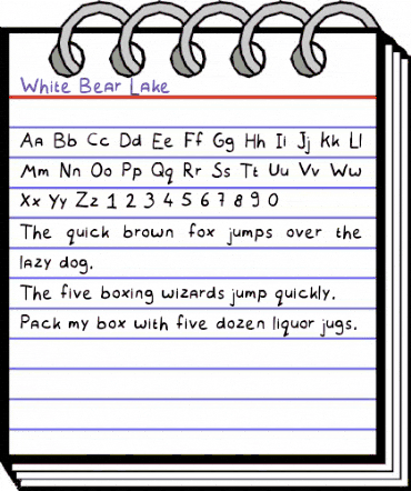 White Bear Lake Regular animated font preview