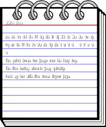 White Free Regular animated font preview