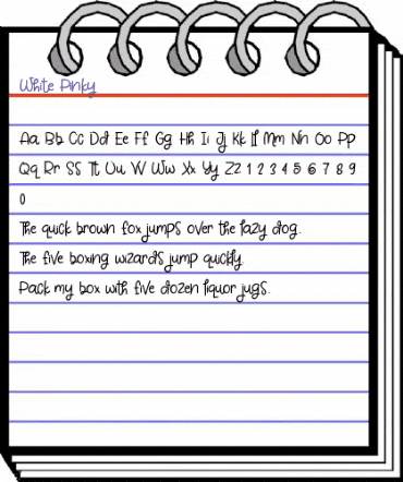 White Pinky Regular animated font preview