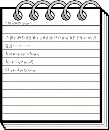 White Systemattic Regular animated font preview