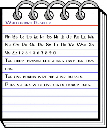 Whiteboard Regular animated font preview