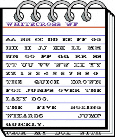 Whitecross WF Regular animated font preview