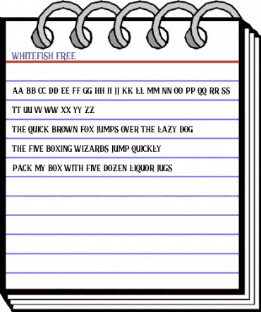 Whitefish FREE Regular animated font preview