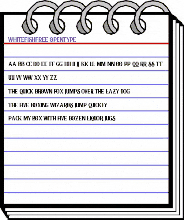 Whitefish FREE Regular animated font preview