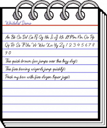 Whitelist Demo animated font preview