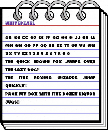 WHITE PEARL Regular animated font preview