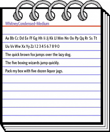 WhitneyCondensed Medium animated font preview
