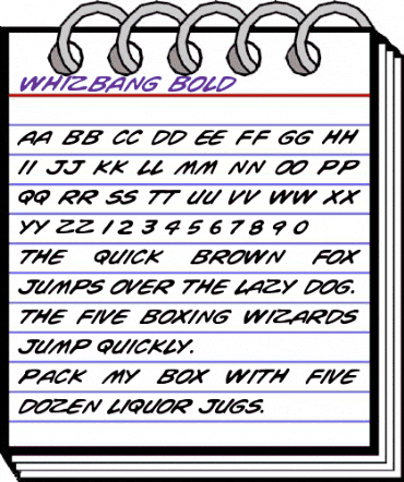 WhizBang Bold animated font preview