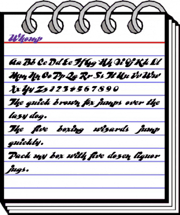 Whomp Regular animated font preview
