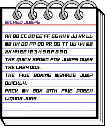 Wicked Jumps Regular animated font preview
