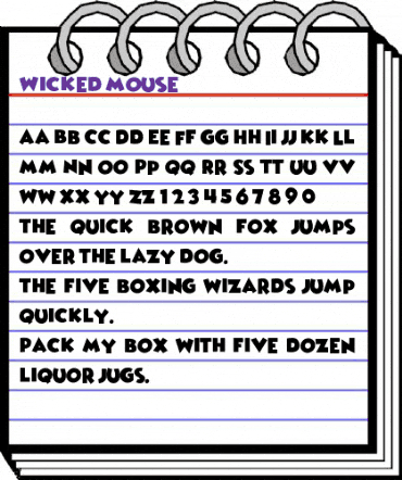 Wicked Mouse Regular animated font preview